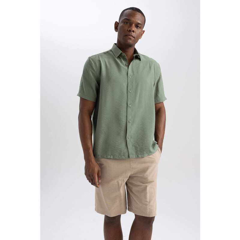 DEFACTO Regular Fit Poplin Short Sleeve Shirt