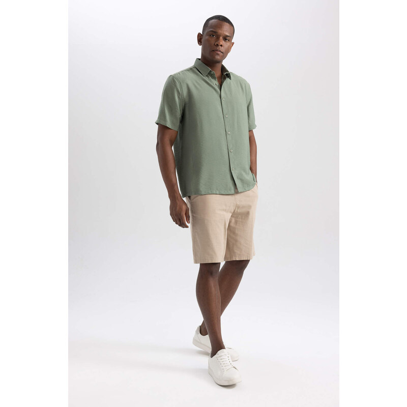 DEFACTO Regular Fit Poplin Short Sleeve Shirt