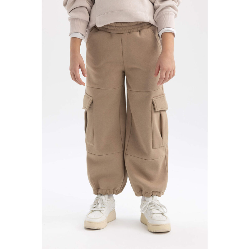 DEFACTO Girl Cargo Fit Thick Sweatpant