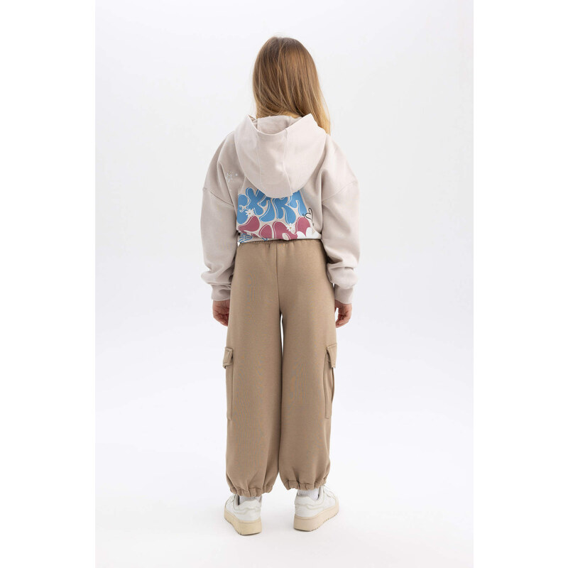 DEFACTO Girl Cargo Fit Thick Sweatpant