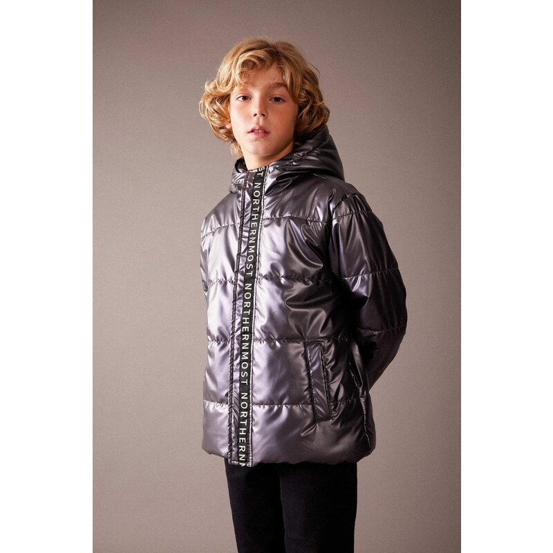 DEFACTO Boy Hooded Fleece Lined Puffer Jacket