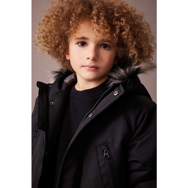 DEFACTO Boy Hooded Plush Lining Jacket