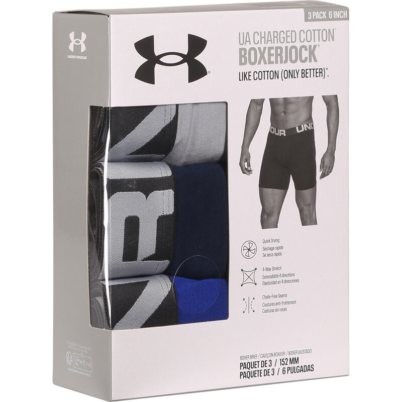 3PACK pánské boxerky Under Armour nadrozměr vícebarevné (1363617 400) 4