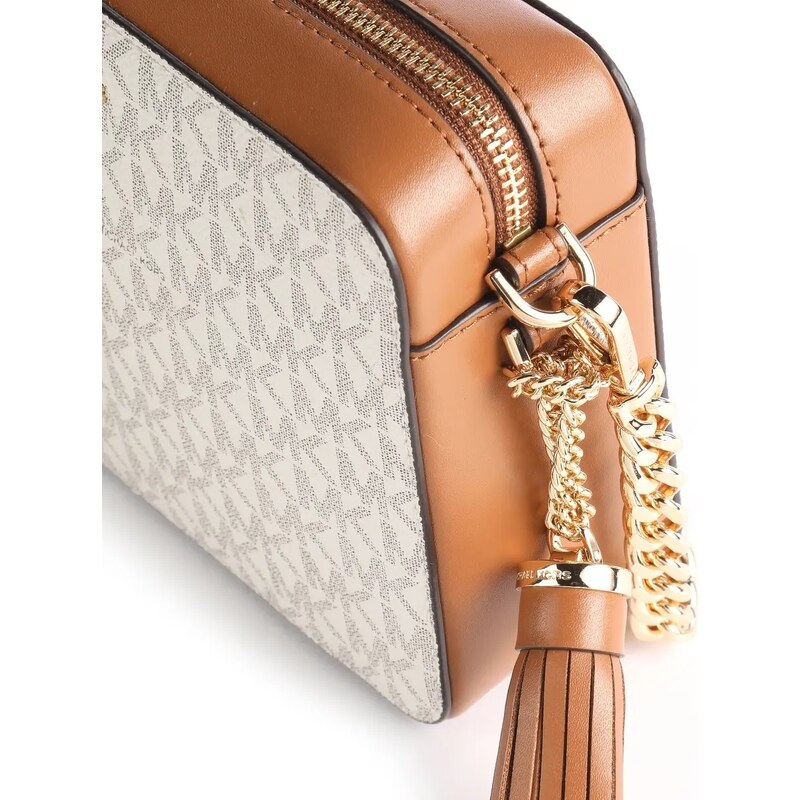 Michael Kors Ginny medium crossbody kabelka logo vanilla