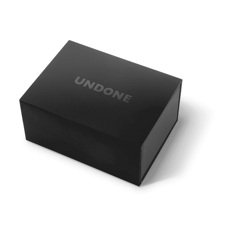 Undone Watches Černé pánské hodinky Undone s gumovým páskem PVD Foxtrot 43MM Automatic