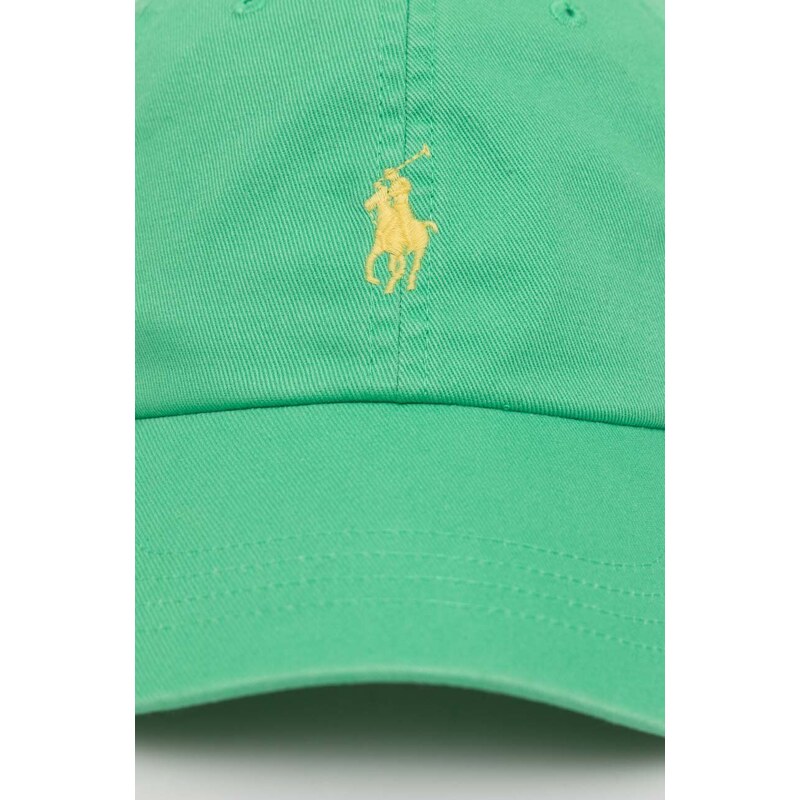 Bavlněná baseballová čepice Polo Ralph Lauren žlutá barva