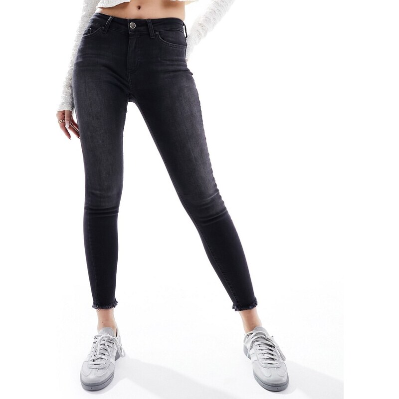 ONLY ankle length skinny jeans in black 89999766