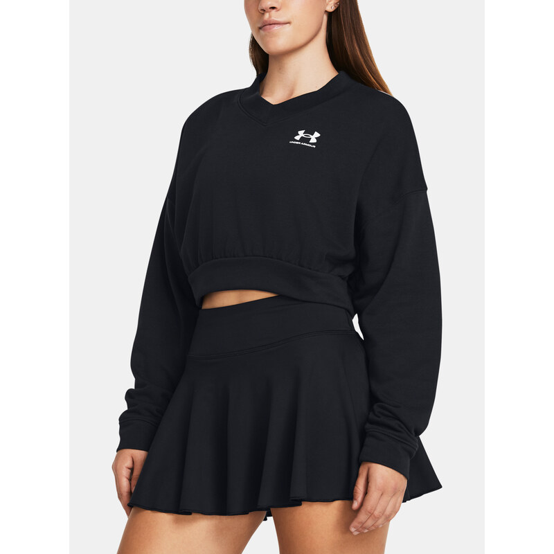 Under Armour Mikina UA Rival Terry OS Crop Crw-BLK - Dámské