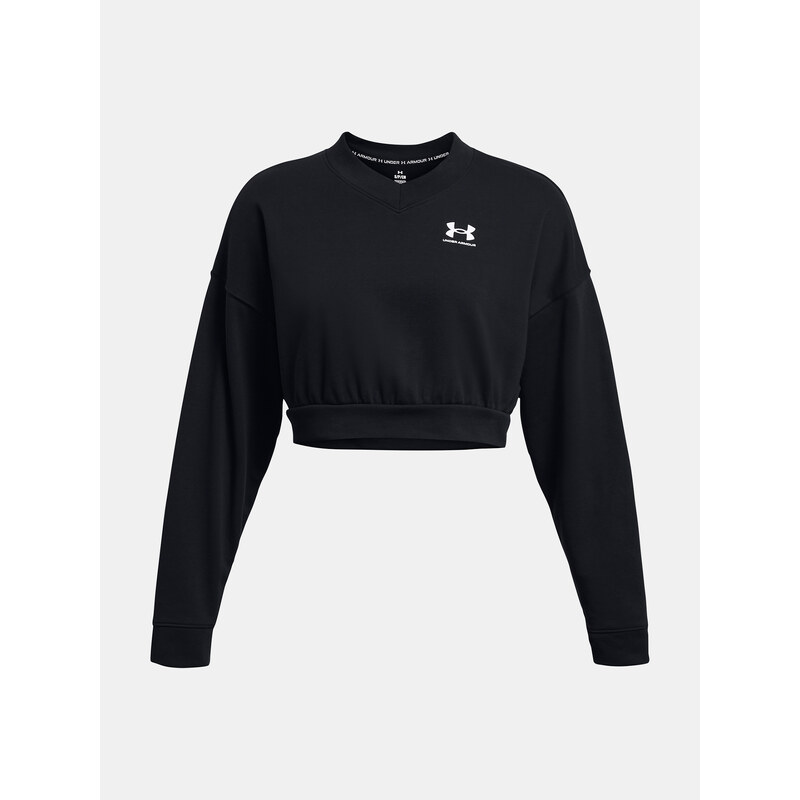 Under Armour Mikina UA Rival Terry OS Crop Crw-BLK - Dámské