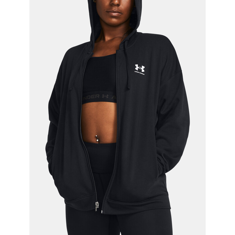 Under Armour Mikina UA Rival Terry OS FZ Hooded-BLK - Dámské