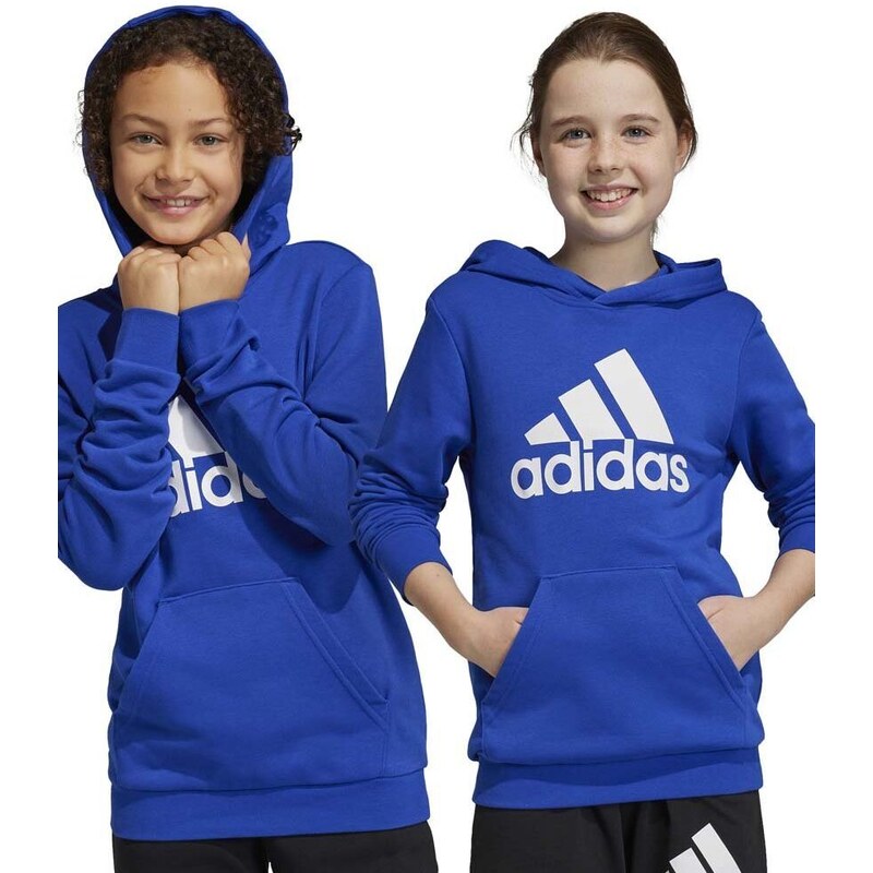 Dětská mikina adidas U BL s kapucí, s potiskem