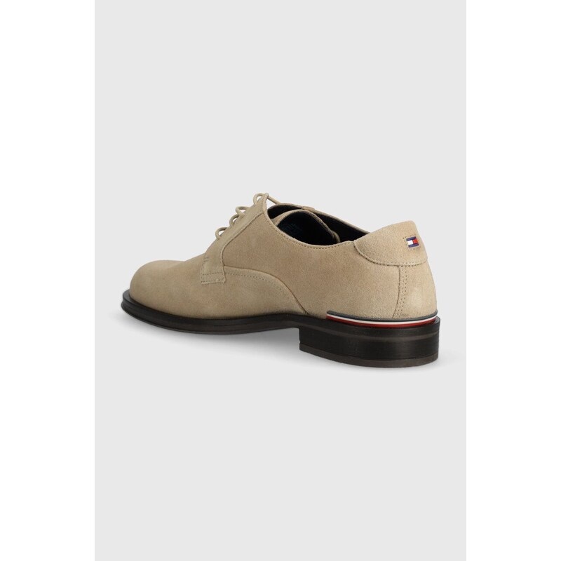 Semišové polobotky Tommy Hilfiger CORE RWB HILFIGER SUEDE SHOE pánské, tmavomodrá barva, FM0FM04868