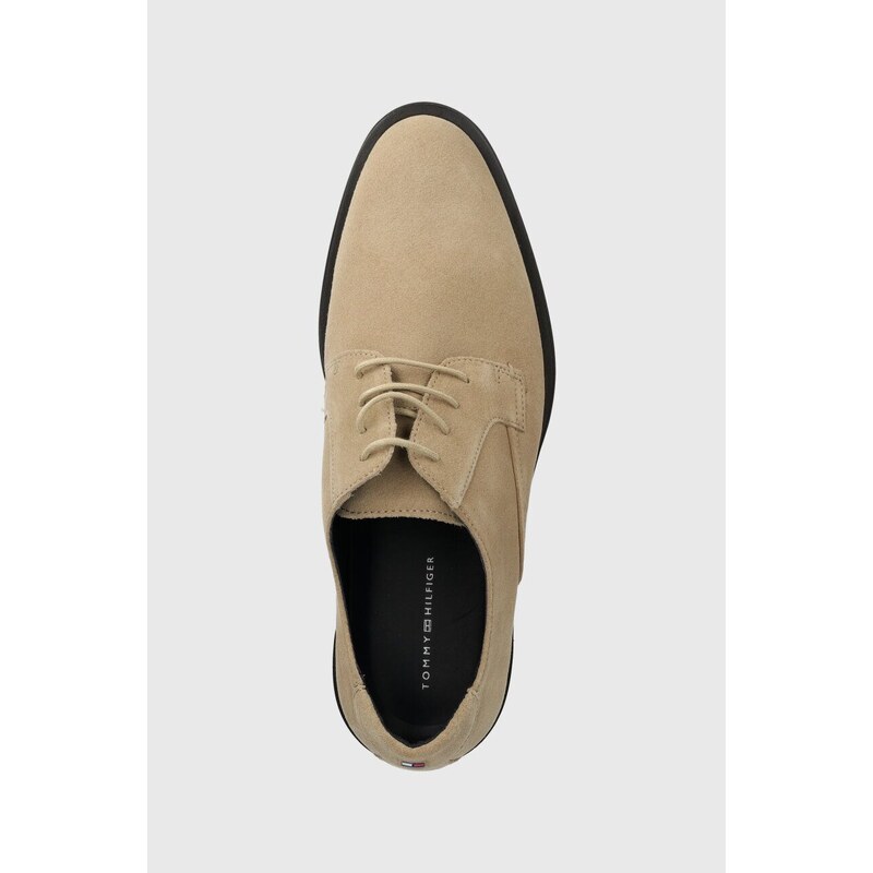 Semišové polobotky Tommy Hilfiger CORE RWB HILFIGER SUEDE SHOE pánské, tmavomodrá barva, FM0FM04868