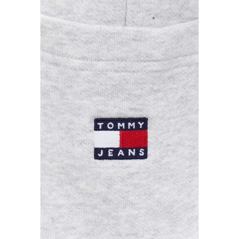 Bavlněné šortky Tommy Jeans šedá barva