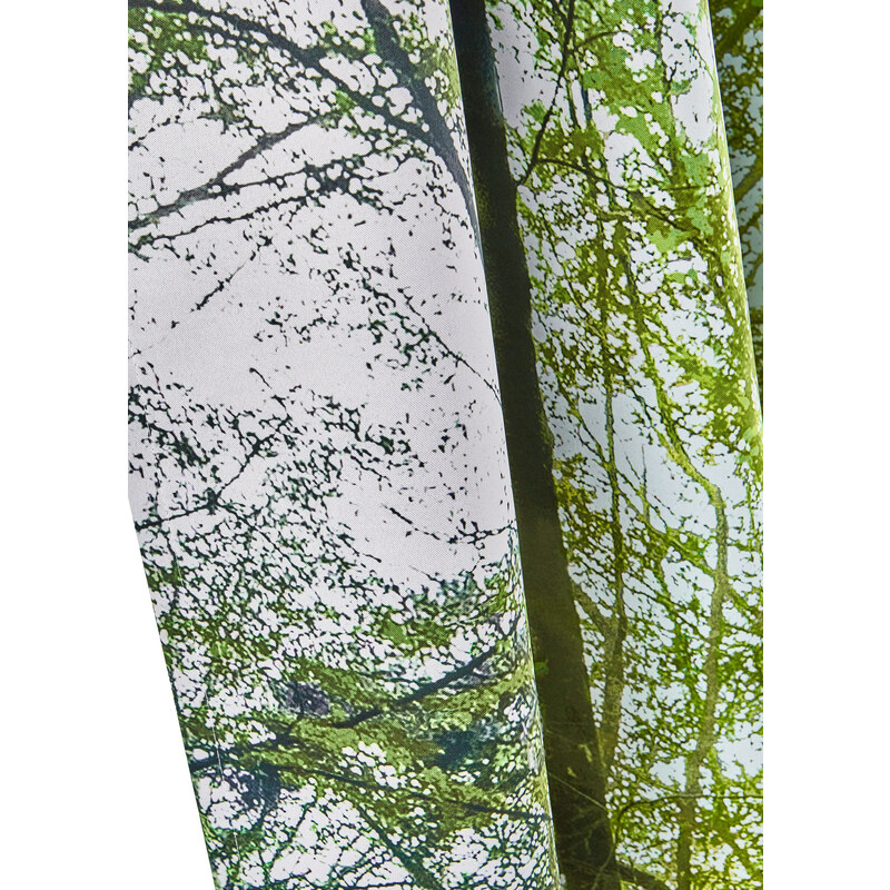 bonprix Zatemňovací závěs s motivem lesa (1 ks v balení) Zelená