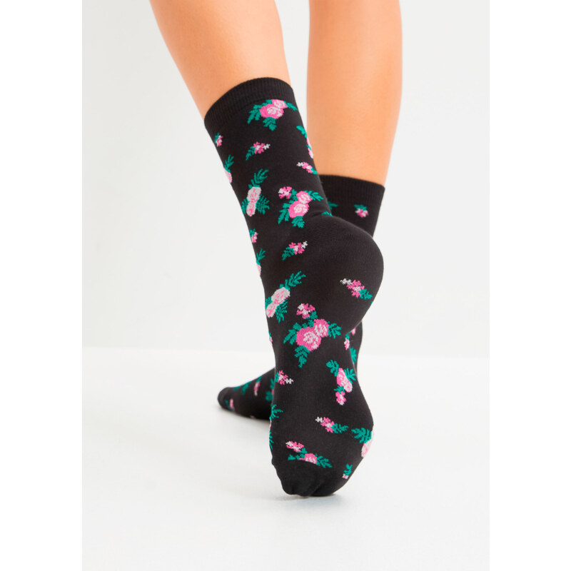 bonprix Ponožky (5 párů) Černá
