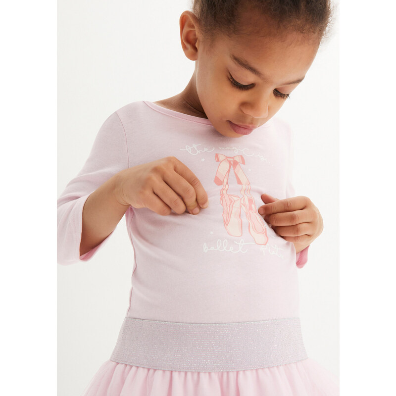 bonprix Dívčí kostým balerína s organickou bavlnou Růžová