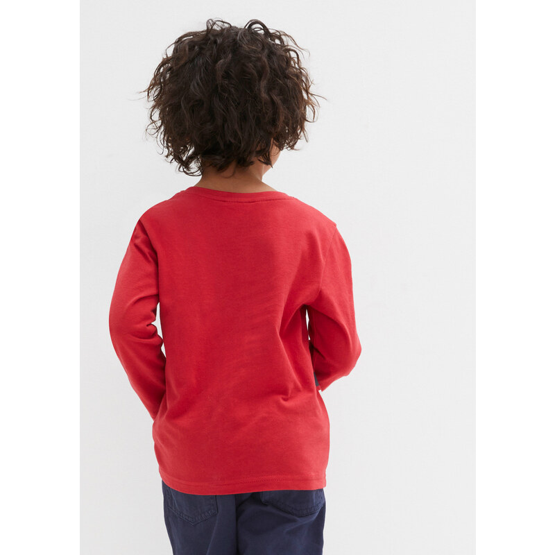 bonprix Dětské triko hasič - ideální karnevalový kostým z organické bavlny Červená