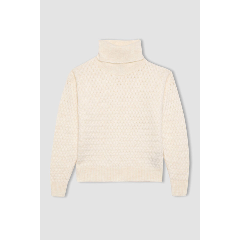 DEFACTO Girl Oversize Fit Turtleneck Pullover