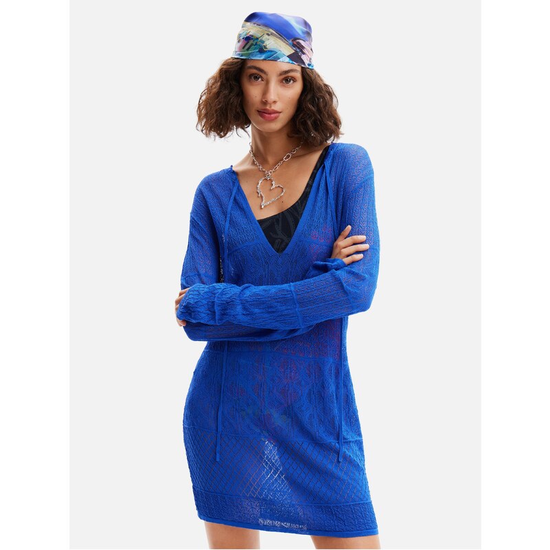 Modré dámské plážové šaty Desigual El Cairo - Dámské