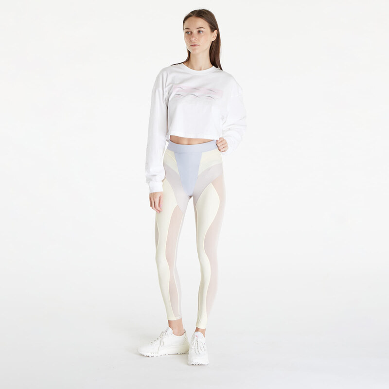 Dámské legíny Reebok Butterfly Leggings Light Grey/ Yellow