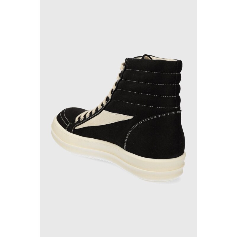 Kecky Rick Owens Woven Shoes Vintage High Sneaks pánské, černá barva, DU01D1810.NDKLVS.911