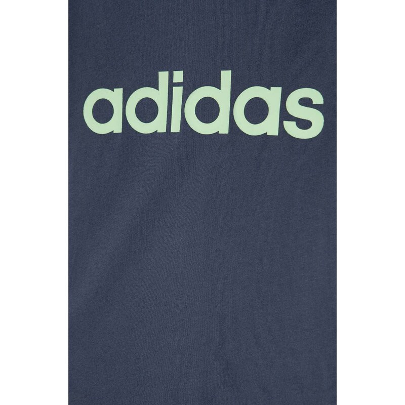 Dětská bavlněná souprava adidas šedá barva