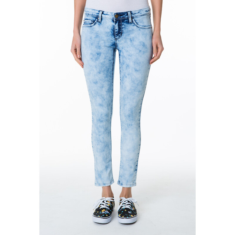 Tally Weijl Blue Acid Wash Ankle Skinny Jeans