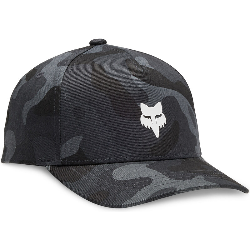 Dětská kšiltovka Fox Yth Fox Head Camo 110 Sb Hat - Black Camo