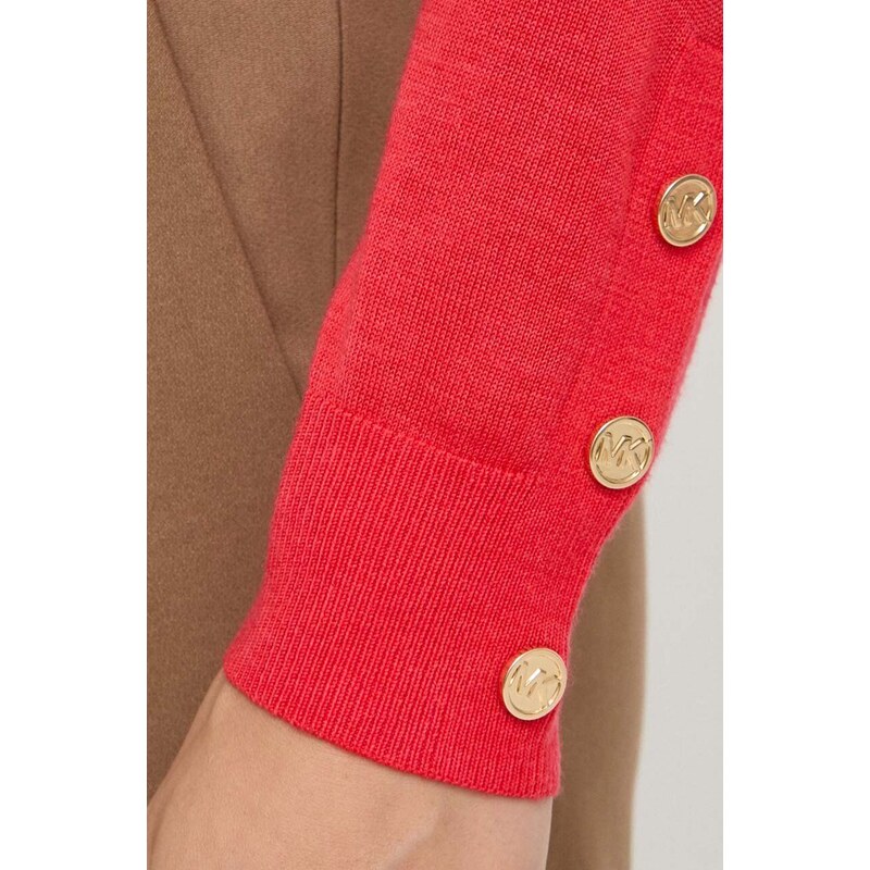 Vlněný svetr MICHAEL Michael Kors dámský, červená barva, lehký