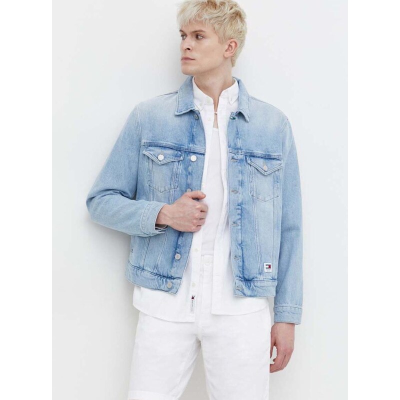 Džínová bunda Tommy Jeans pánská, přechodná