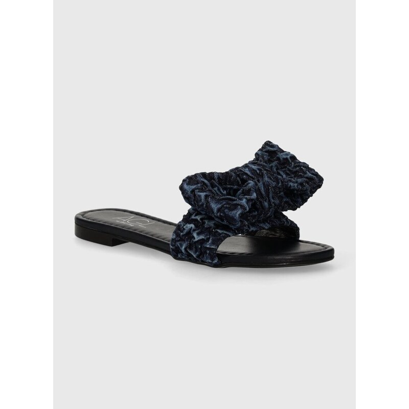 Pantofle AGL Summer Goffre dámské, tmavomodrá barva, D656076PHK7670A976