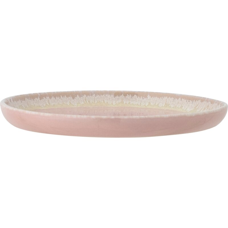Růžový kameninový talíř Bloomingville Louisa 21 cm