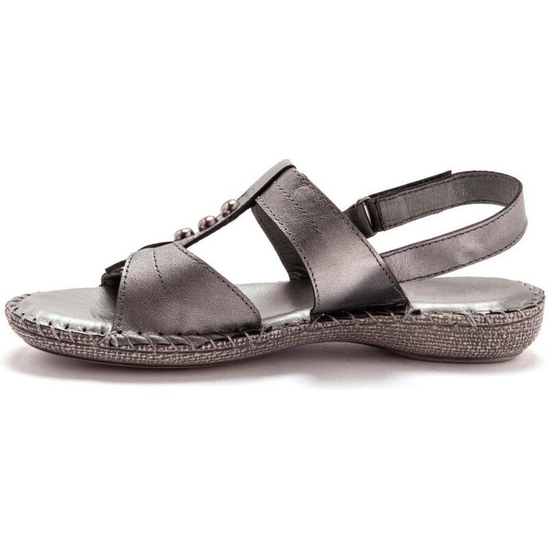 Blancheporte Kožené šedé sandály šedá 37