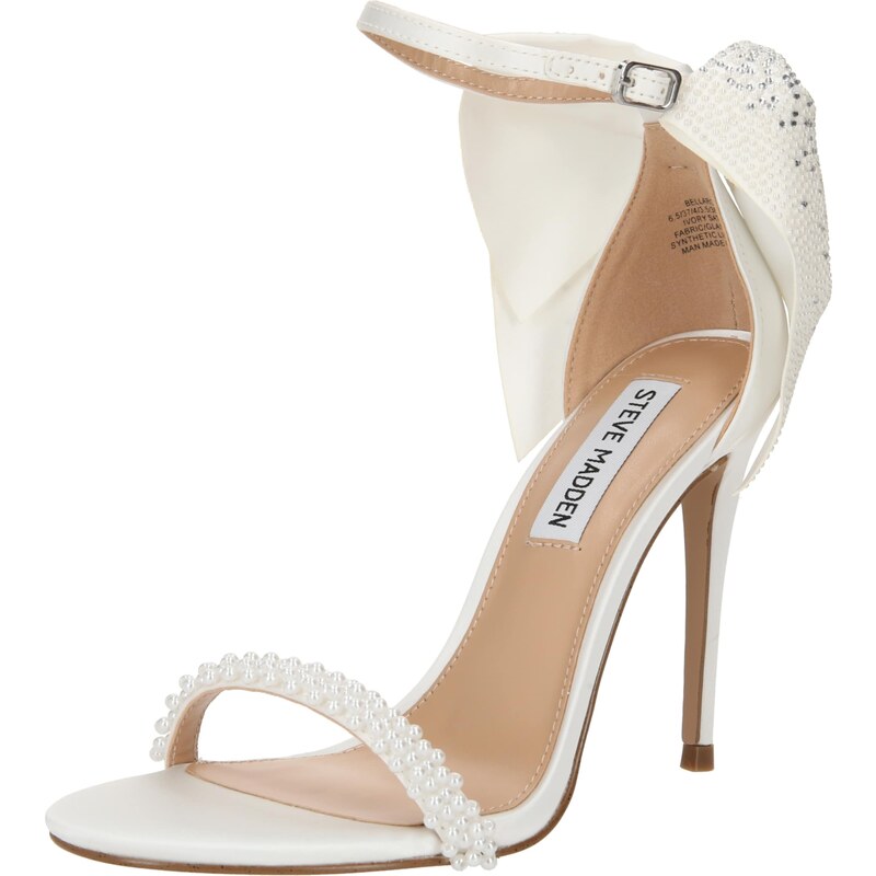 STEVE MADDEN Páskové sandály Bellarosa krémová / stříbrná / perlově 114881822