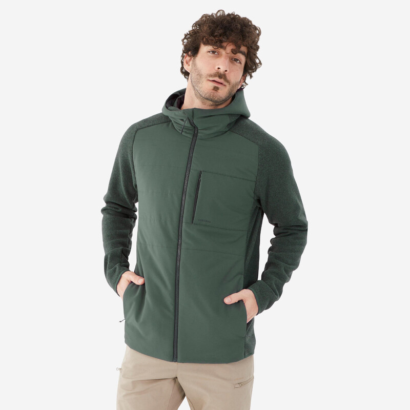 QUECHUA Pánská turistická hybridní mikina NH 500
