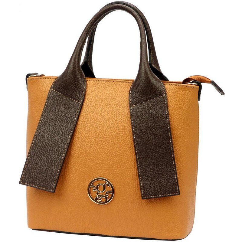 Gregorio Kožená moderní camel hnědá dámská kabelka do ruky 90038640