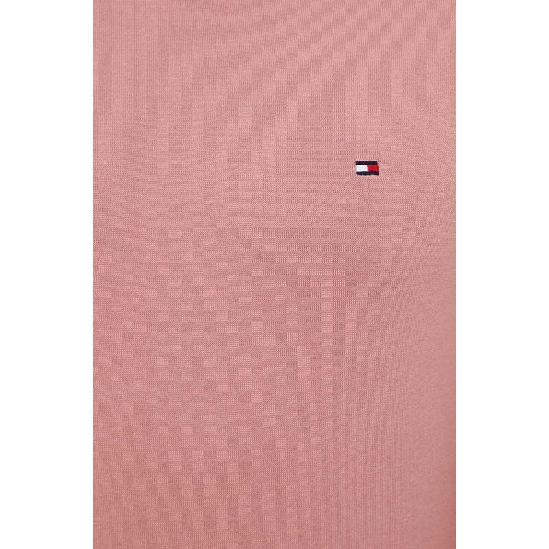 Svetr Tommy Hilfiger pánský, růžová barva, lehký
