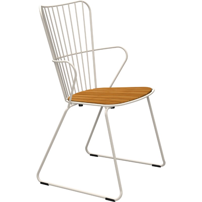 Bílá kovová zahradní židle HOUE Paon