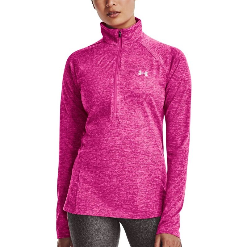 Triko s dlouhým rukávem Under Armour Tech 1/2 Zip - Twist-PNK 1320128-652