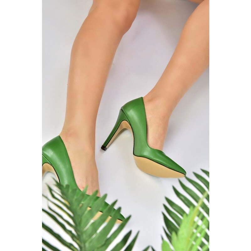 Fox Shoes Women's Green Stiletto Heel Stiletto