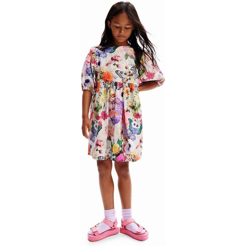 Dětské bavlněné šaty Desigual mini