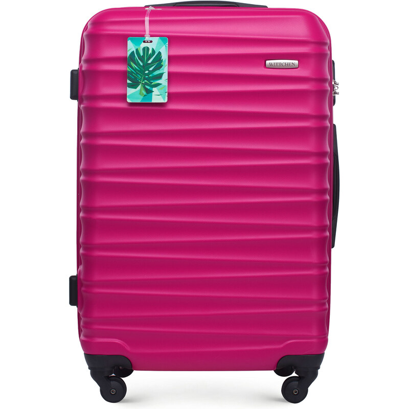 Střední kufr s visačkou Wittchen, růžová, ABS