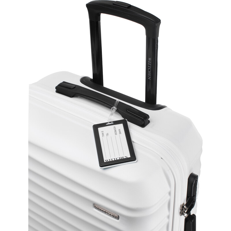 Střední kufr s visačkou Wittchen, bílá, ABS
