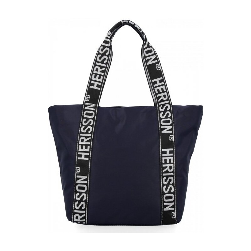 Herisson Barebag Velká dámská nylonová shopper kabelka přes rameno tmavě modrá