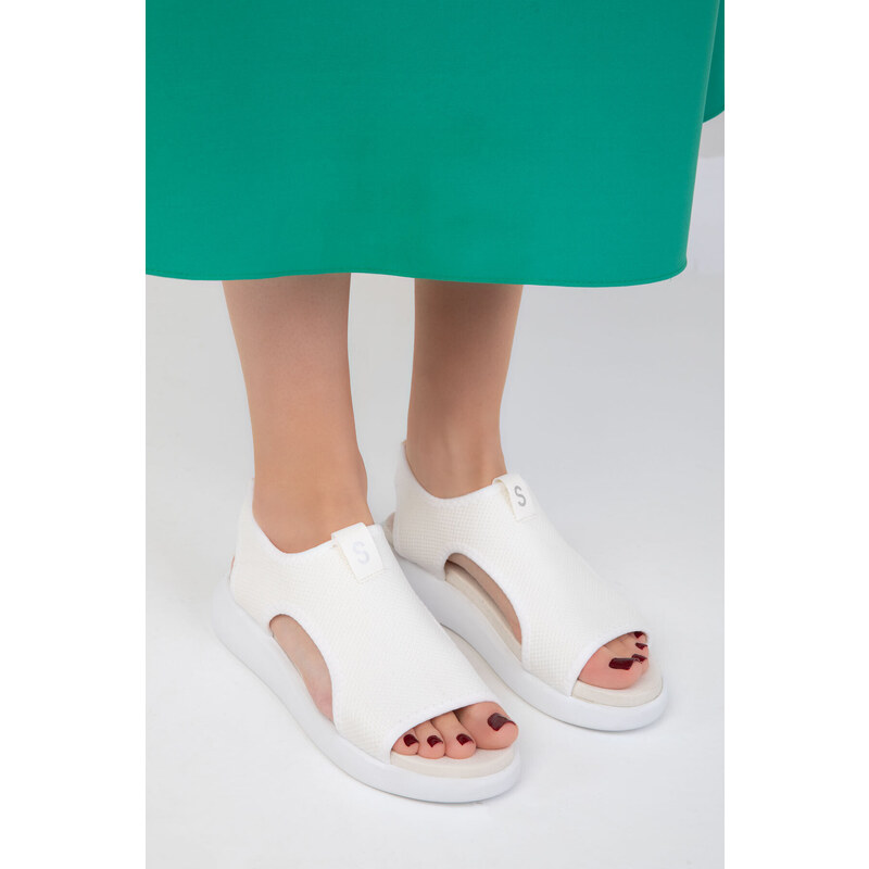 Soho White Women's Sandals 16136