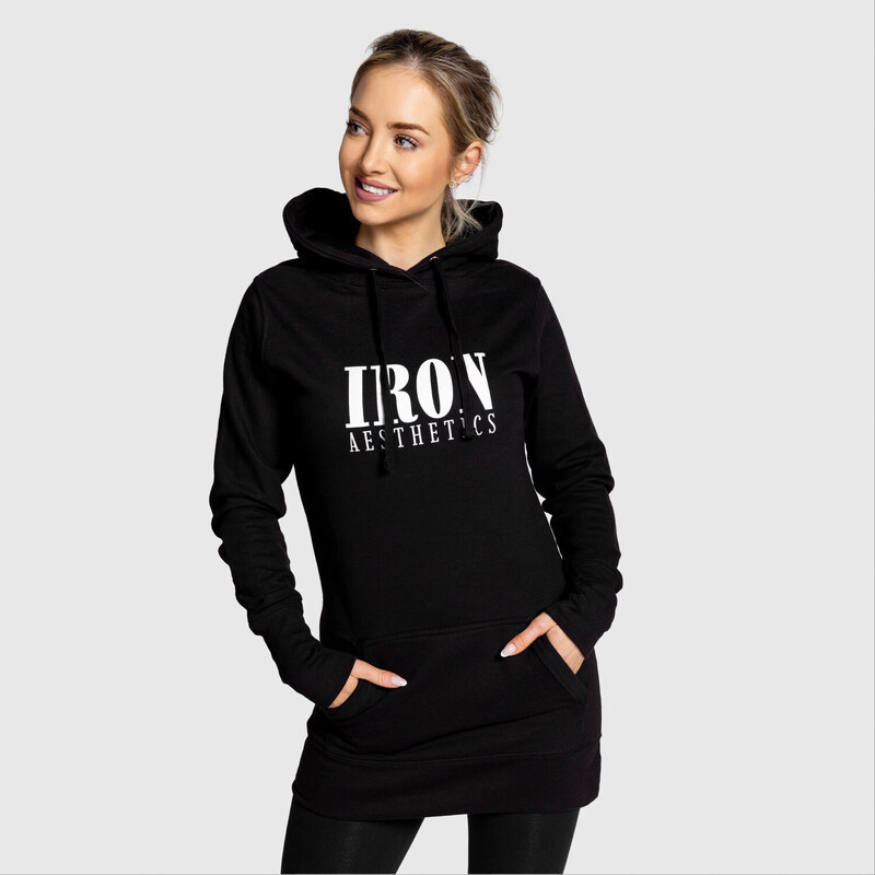 Dámská mikina Iron Aesthetics Longline, černá 90083899