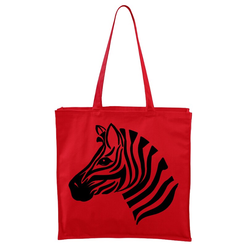 Roni Syvin + Adler/Malfini Ručně malovaná větší plátěná taška - Zebra