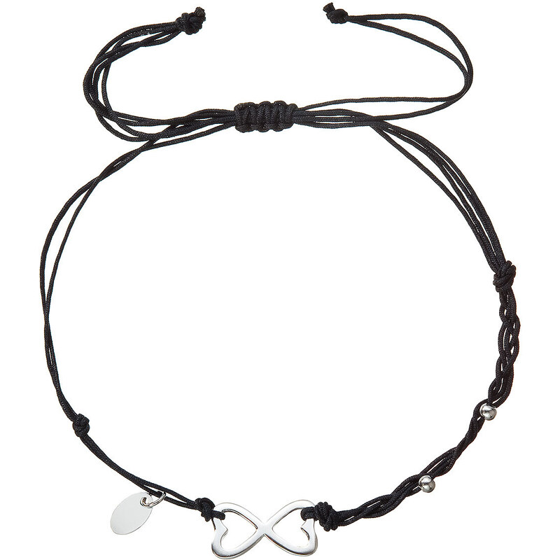Kabbalah náramek se stříbrným nekonečnem 13048.3 black 90088389