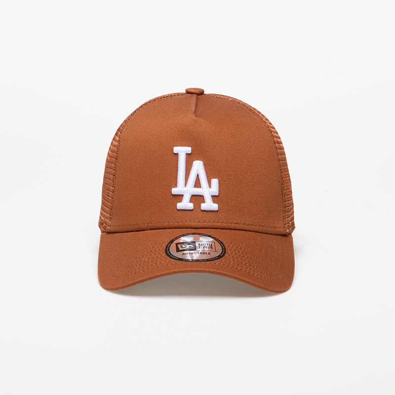 Kšiltovka New Era Los Angeles Dodgers League Essential Trucker Cap Brown/ White